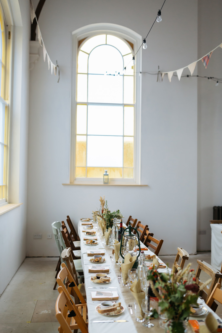 Long Tables Hall Autumn Literary Hand Made Wedding http://jamesandlianne.com/