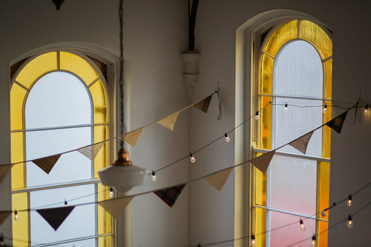 Bunting Festoon Lights Autumn Literary Hand Made Wedding http://jamesandlianne.com/