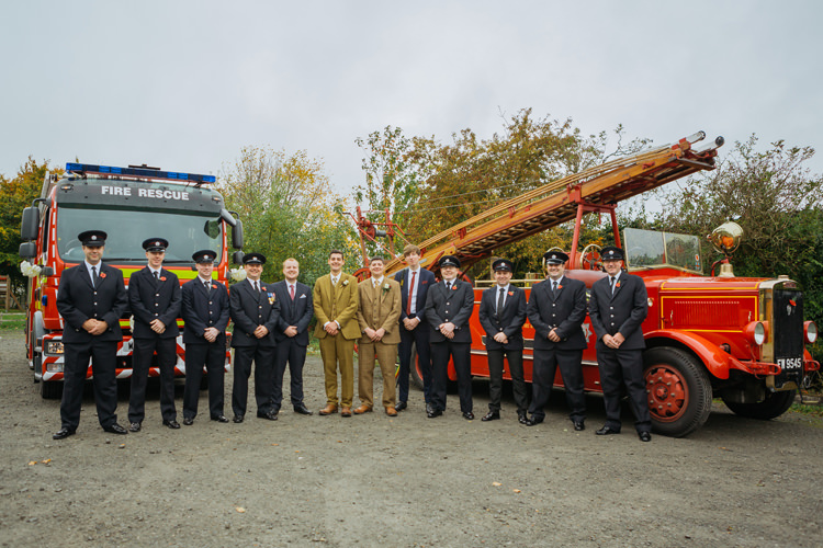Fire Fighter Uniforms Autumn Literary Hand Made Wedding http://jamesandlianne.com/