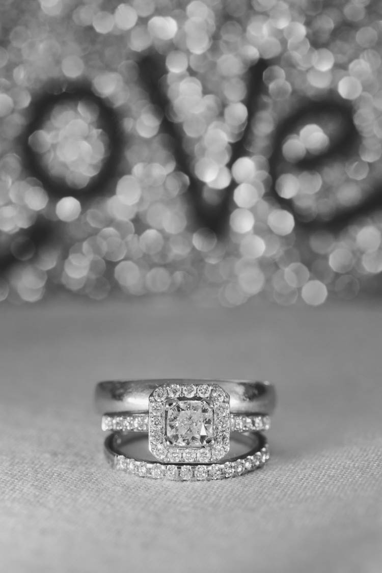 Rings Diamond Band Halo Square Engagement Mint Gold Peach Summer Marquee Wedding http://elizaclaire.com