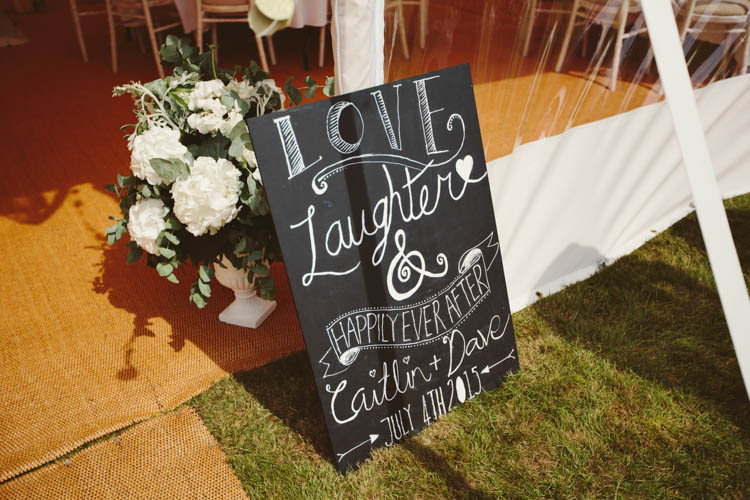 Black Chalk Board Welcome Sign Mint Gold Peach Summer Marquee Wedding http://elizaclaire.com