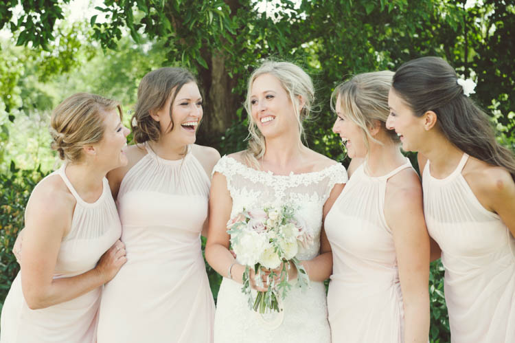 Pale Pink Bridesmaid Dresses Mint Gold Peach Summer Marquee Wedding http://elizaclaire.com