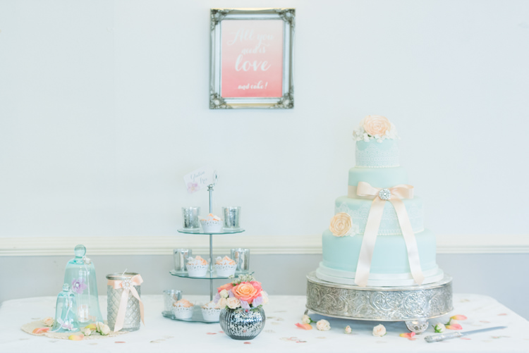Cake Dessert Table Pretty Pastel Sparkly Wedding https://www.georgimabee.com/