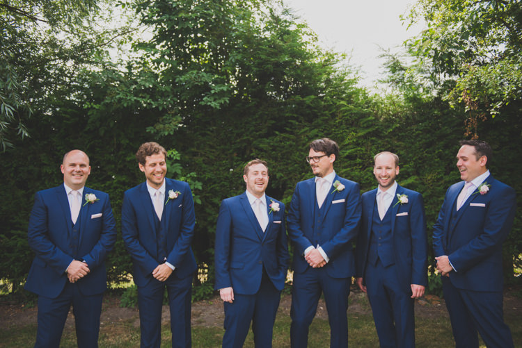 Navy Moss Bros Groom Groomsmen Suits Victorian Railway Station Wedding http://annamorganphotography.co.uk/