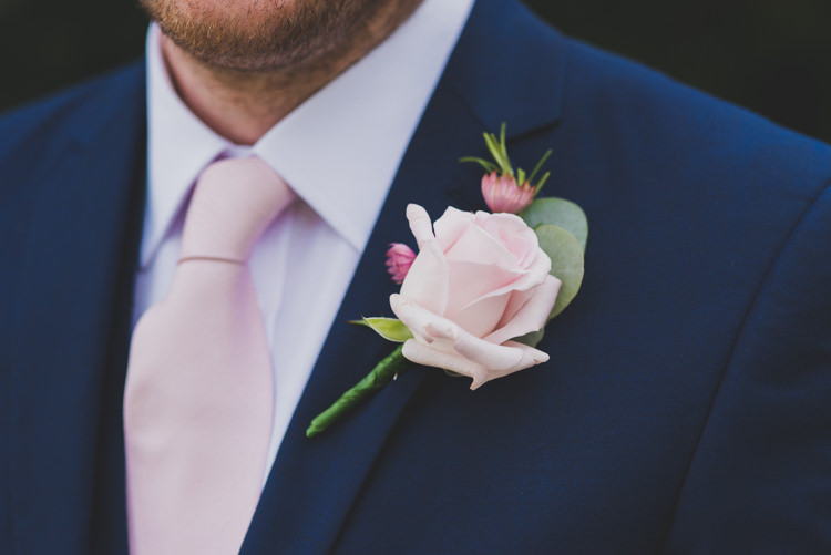 Pale Pink Rose Buttonhole Groom Victorian Railway Station Wedding http://annamorganphotography.co.uk/