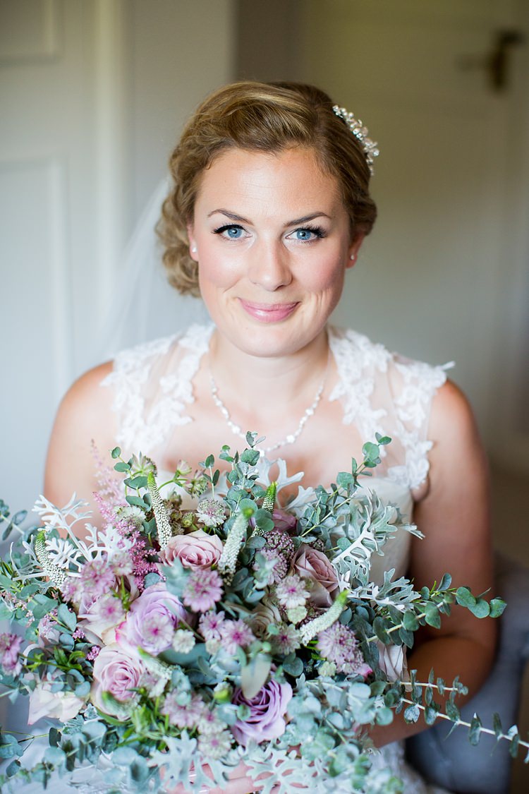 Bride Bridal Make Up Bouquet Pink Flowers Pastel Country Garden Wedding http://www.katherineashdown.co.uk/