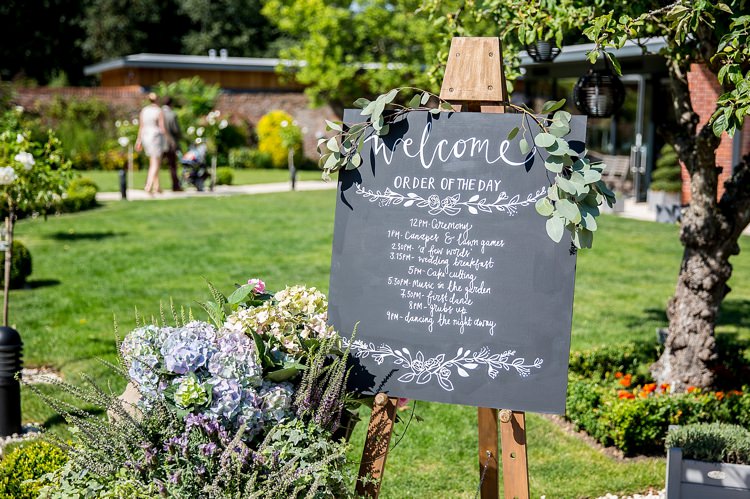 Black Board Chalk Welcome Sign Pastel Country Garden Wedding http://www.katherineashdown.co.uk/
