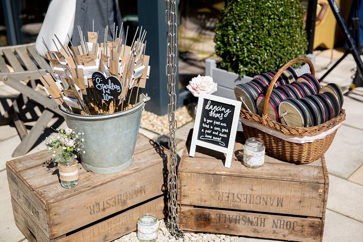 Sparklers Crates Dancing Shoes Pastel Country Garden Wedding http://www.katherineashdown.co.uk/ 
