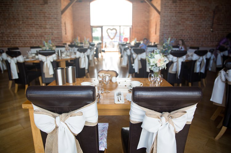Hessian White Fabric Chair Bow Covers Natural Soft Stylish Luxe Wedding http://www.katherineashdown.co.uk/
