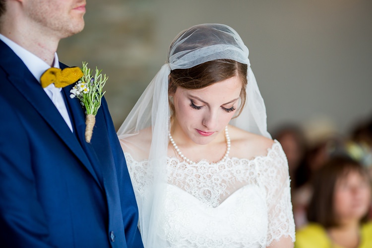 Juliet Cap Veil Bride Bridal Floral Mustard Boathouse Wedding http://www.katherineashdown.co.uk/