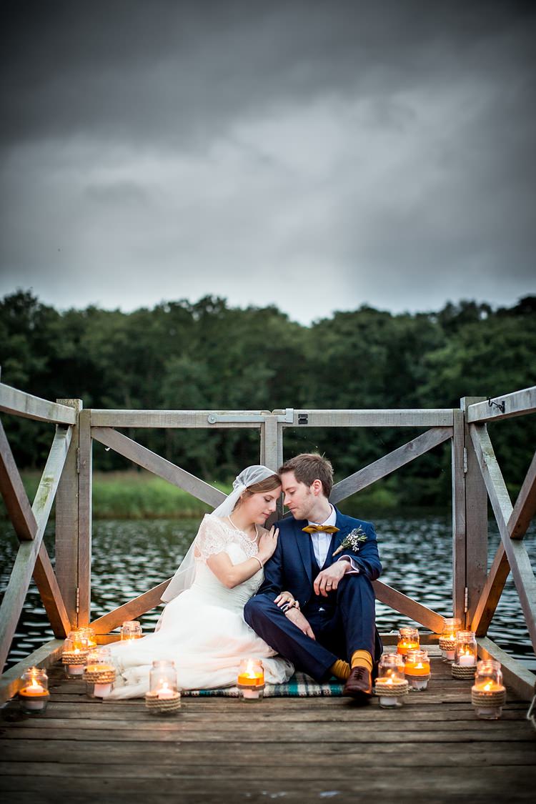 Candles Lighting Floral Mustard Boathouse Wedding http://www.katherineashdown.co.uk/