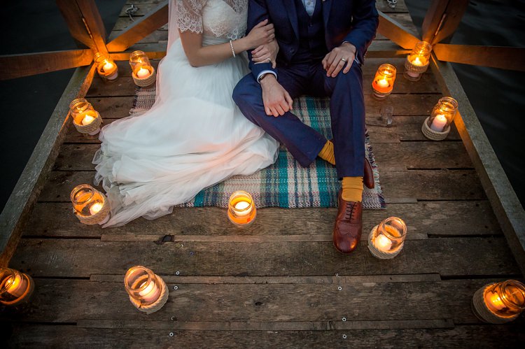 Candles Lighting Floral Mustard Boathouse Wedding http://www.katherineashdown.co.uk/