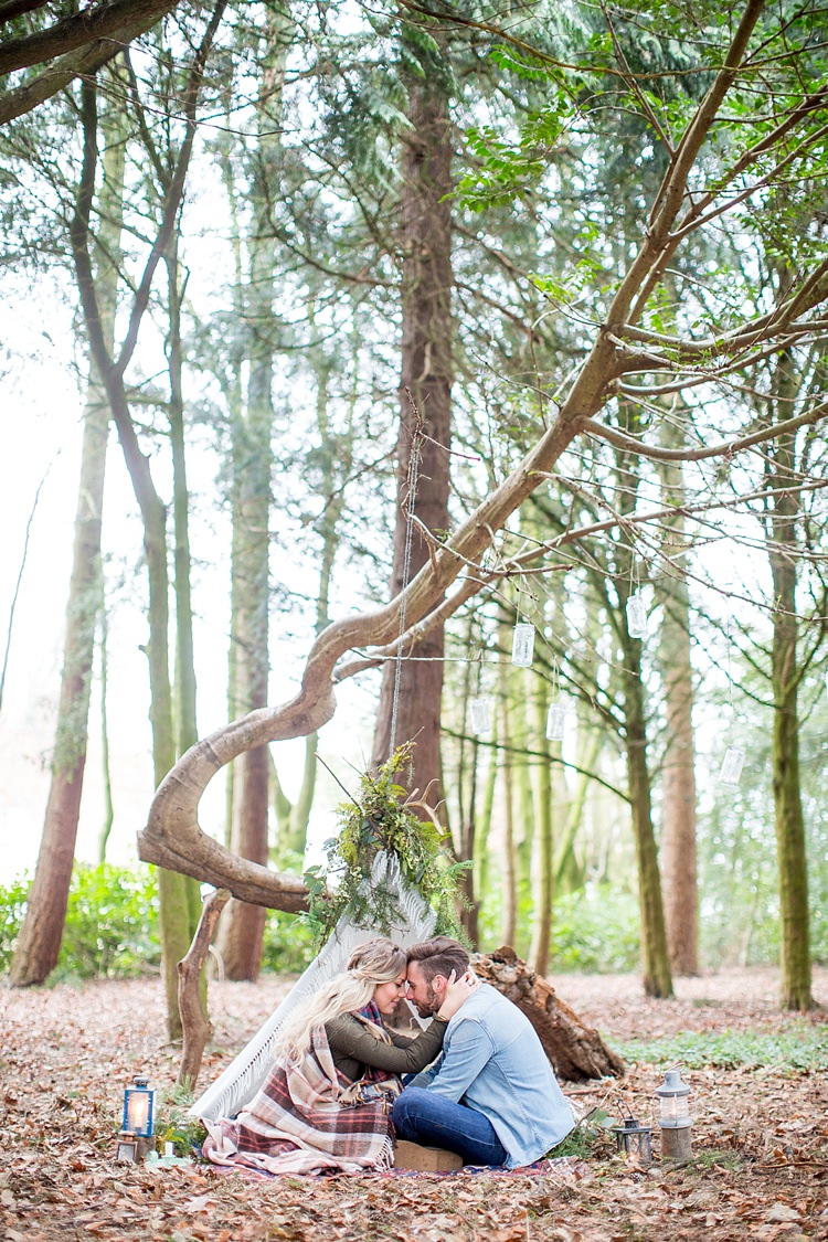 Tipi Lanterns Woodland Styled Couple Shoot http://www.katherineashdown.co.uk/