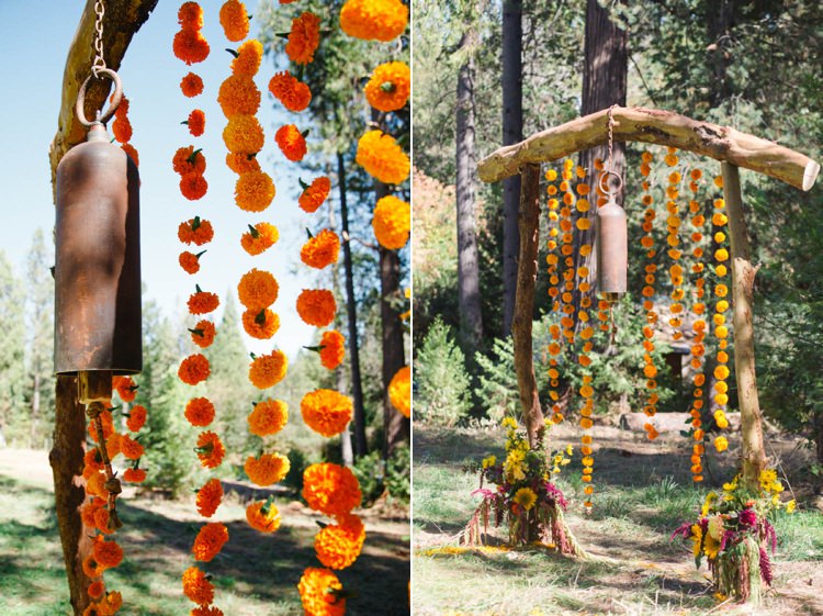 Backdrop Arch Hanging Flowers Farmer's Wedding Forest http://www.lenkalandphotography.com/