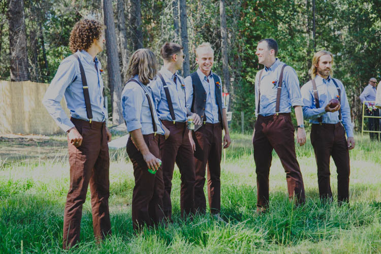 Groom Groomsmen Chinos Braces Brown Blue Waistcoat Farmer's Wedding Forest http://www.lenkalandphotography.com/
