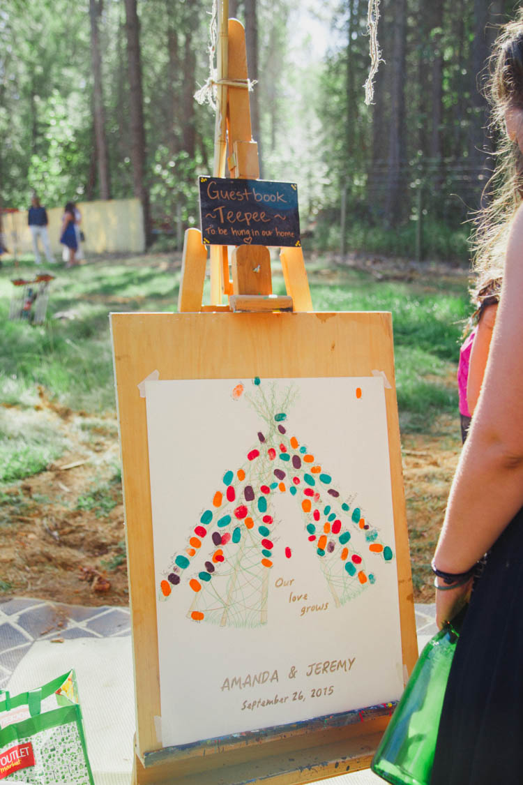Finger Print Guest Book Art Farmer's Wedding Forest http://www.lenkalandphotography.com/
