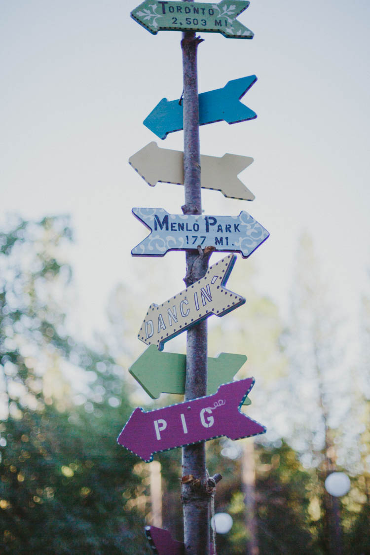 Sign Post Wooden Painted Farmer's Wedding Forest http://www.lenkalandphotography.com/