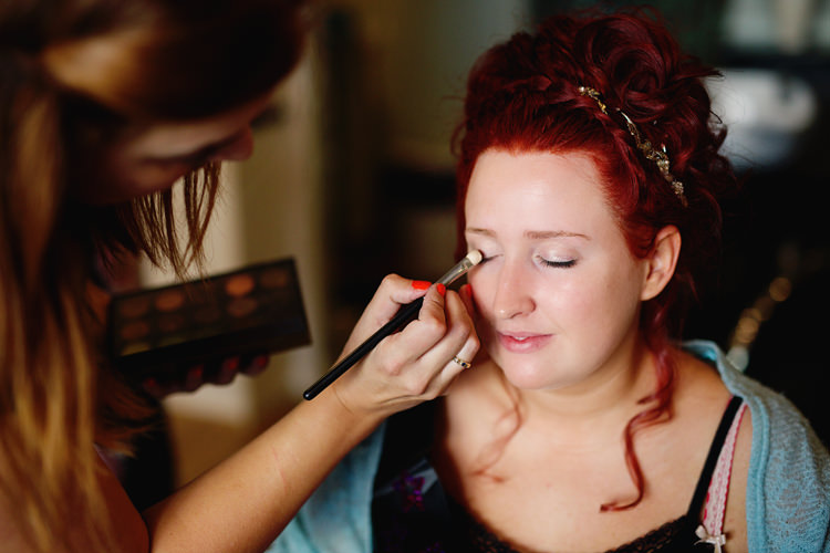 Bride Bridal Make Up Informal Hand Made Beach Wedding http://www.lydiastampsphotography.com/