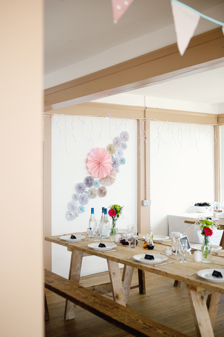 Pinwheel Wall Decor Informal Hand Made Beach Wedding http://www.lydiastampsphotography.com/