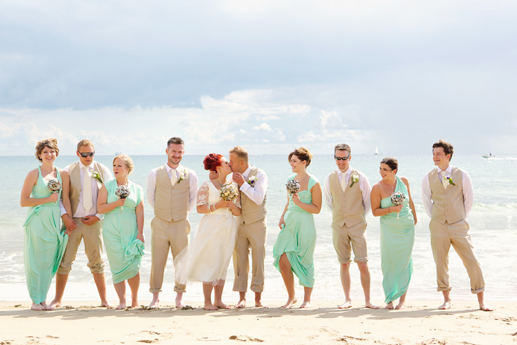 Long Mint Multiway Bridesmaids Dresses Informal Hand Made Beach Wedding http://www.lydiastampsphotography.com/