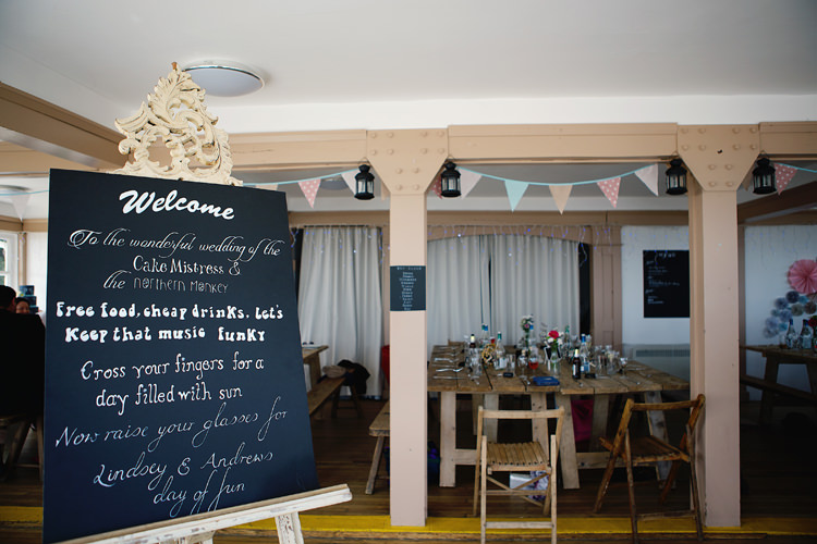 Welcome Sign Chalk Black Board Informal Hand Made Beach Wedding http://www.lydiastampsphotography.com/
