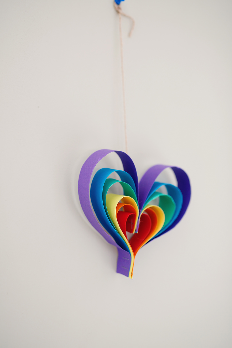 Heart Paper Decor Garland Hanging Fresh Fun Rainbow Garden Wedding http://www.lydiastampsphotography.com/