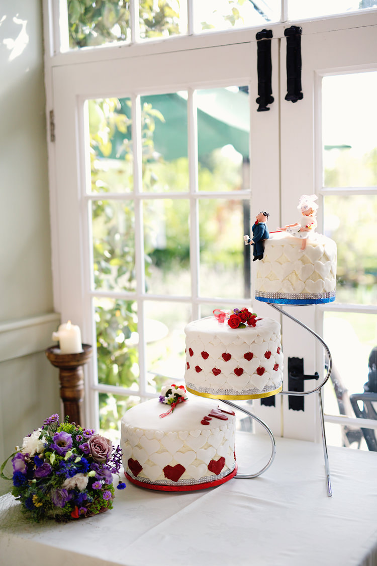 Heart Cake Fresh Fun Rainbow Garden Wedding http://www.lydiastampsphotography.com/