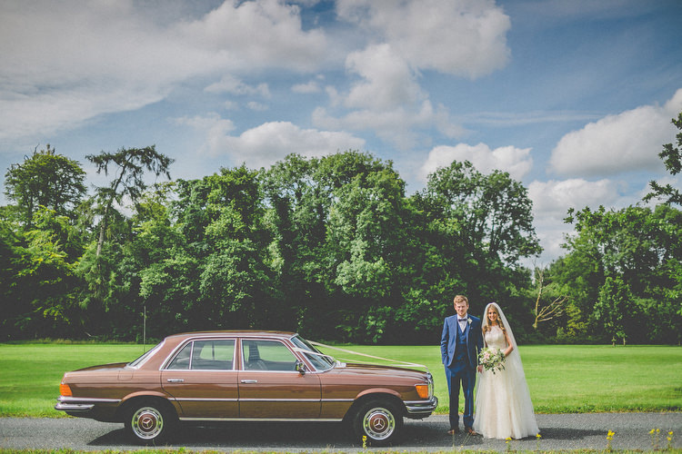 Retro Car Transport Brown Chilled Stylish Countryside Wedding http://mementophotography.ie/