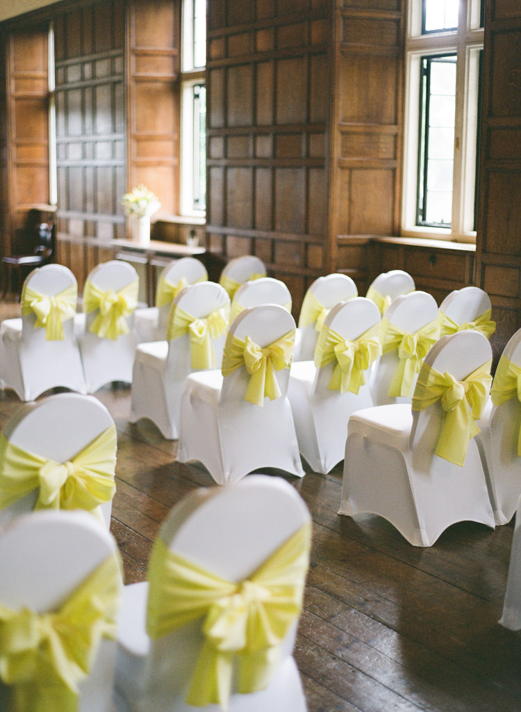 Chair Covers Bows Classic Spring Yellow Wedding http://natashahurley.com/