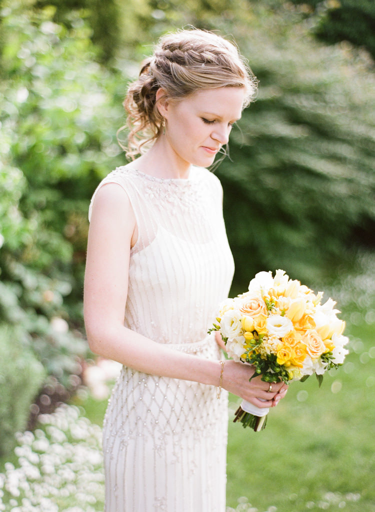 Plait Braid Bride Bridal Hair Style Classic Spring Yellow Wedding http://natashahurley.com/