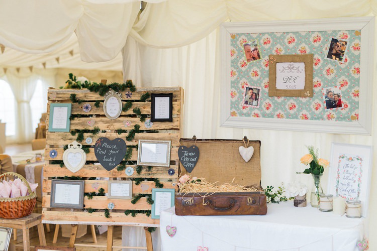 Pallet Seating Plan Table Chart Rustic Floral Peach Wedding http://www.folegaphotography.co.uk/