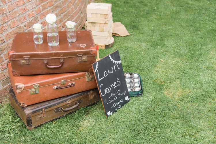 Lawn Games Rustic Floral Peach Wedding http://www.folegaphotography.co.uk/