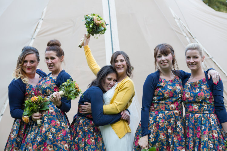 Cardigan Bride Bridesmaids Country Fete Garden Festival Wedding http://sharoncooper.co.uk/