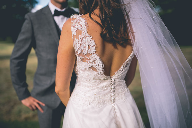 Lace Straps Low Back Button Dress Gown Bride Bridal Origami Books Barn Wedding http://storyandcolour.co.uk/