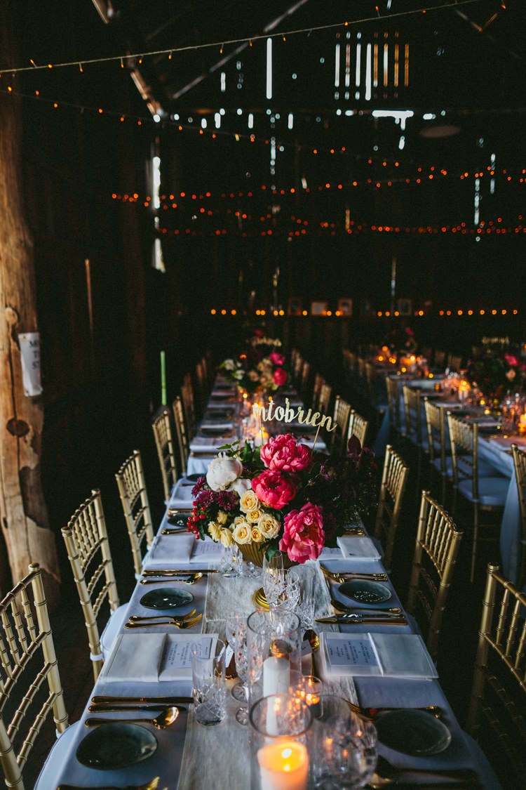Fairy Lights Flowers Whimsical Barn Wedding Australia http://throughthewoodsweran.co.uk/