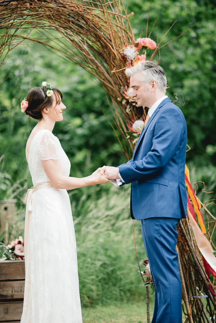 Willow Arch Backdrop Laid Back Bohemian Festival Wedding http://benjaminmathers.co.uk/