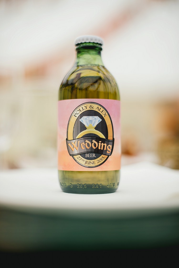 Beer Bottle Favours Personalised Laid Back Bohemian Festival Wedding http://benjaminmathers.co.uk/