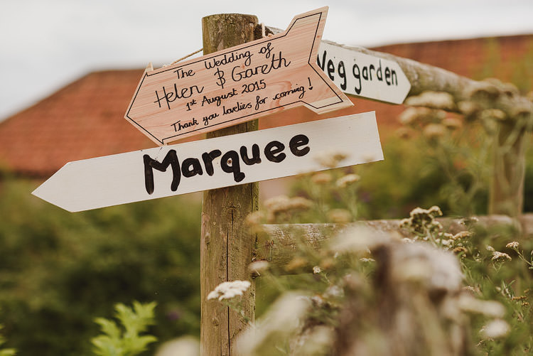 Wooden Sign Fun Outdoorsy Farm Wedding http://www.samgibsonweddings.co.uk/