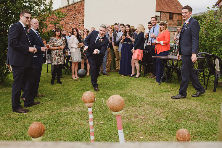 Coconut Shy Game Fete Fun Outdoorsy Farm Wedding http://www.samgibsonweddings.co.uk/