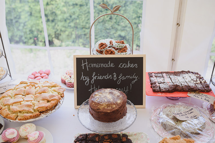 Cake Table Bake Off Fun Outdoorsy Farm Wedding http://www.samgibsonweddings.co.uk/
