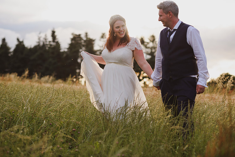 Lace Tulle Dress Gown Cap Sleeves Bride Bridal Fun Outdoorsy Farm Wedding http://www.samgibsonweddings.co.uk/