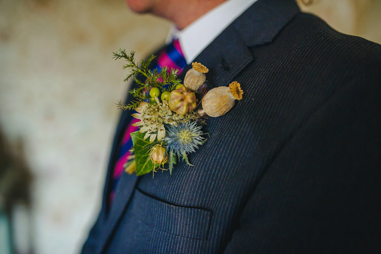 Groom Buttonhole Seeds Thistle Rustic Autumnal Apples Country Wedding http://jareklepak.com/