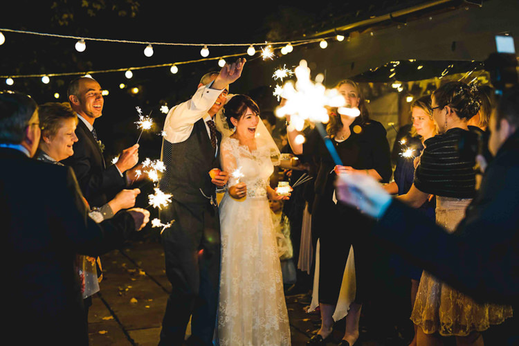 Sparklers Bride Groom Rustic Autumnal Apples Country Wedding http://jareklepak.com/