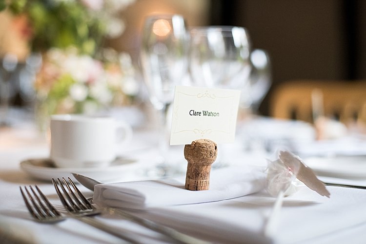 Cork Place Name Setting Beautiful Country House Wedding http://www.fionasweddingphotography.co.uk/