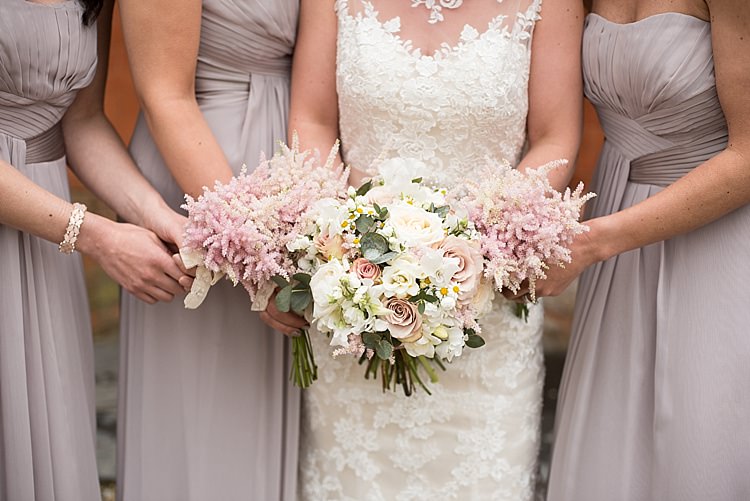 Astilbe Bouquet Flowers Bridesmaids Bride Bridal Roses Pink White Beautiful Country House Wedding http://www.fionasweddingphotography.co.uk/