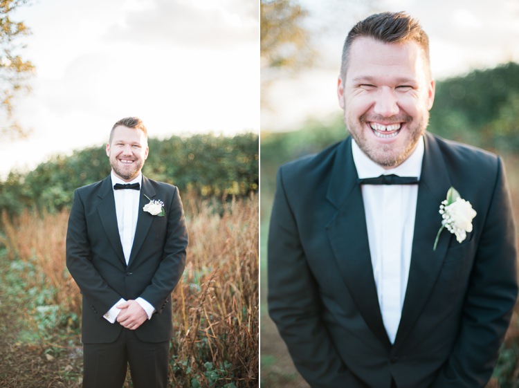 Tuxedo Groom Bow Tie Country Glamour Black Tie Wedding http://www.capturedbykatrina.co.uk/