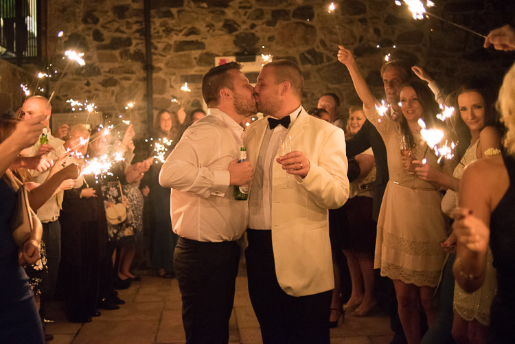 Sparklers Exit Country Glamour Black Tie Wedding http://www.capturedbykatrina.co.uk/