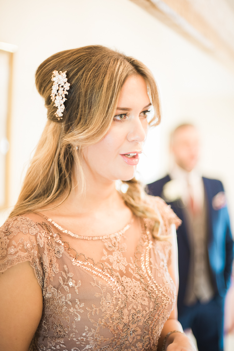 Bridesmaid Hair Accessory Country Glamour Black Tie Wedding http://www.capturedbykatrina.co.uk/