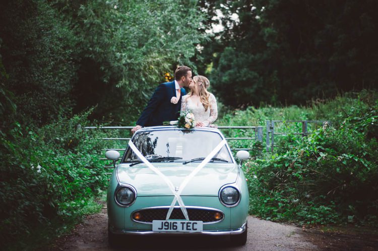 Mint Green Car Home Made Garden Party Wedding www.purplepeartreephotography.com