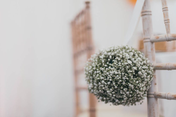Gyp Gypsophila Baby Breath Chair Pomanders Home Made Garden Party Wedding www.purplepeartreephotography.com